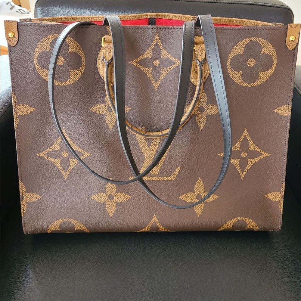 Louis Vuitton Brown and Black Monogram Giant Tote